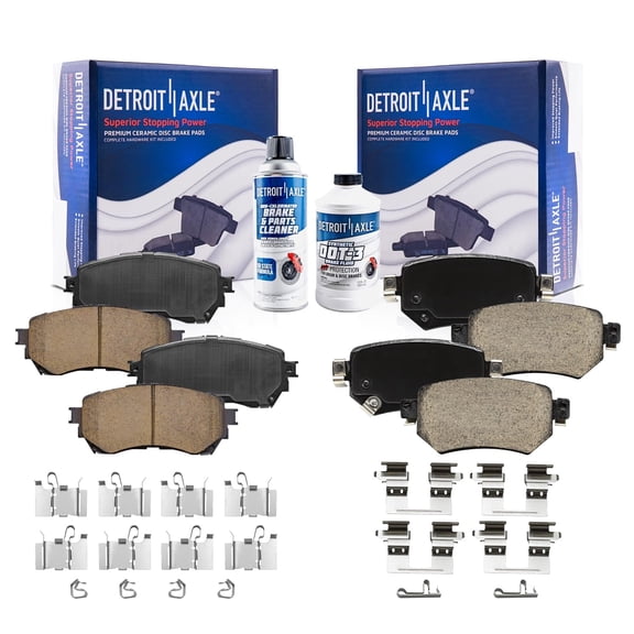 Detroit Axle - Brake Pads for 2016-2021 Mazda 6, Front and Rear Ceramic Brake Pads w/Hardware 2017 2018 2019 2020 Replacement