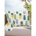 thumbnail image 6 of Pack of 2 Outdoor Pillow Covers, Colorful Pineapple Waterproof Square Throw Pillowcase Cushion Decorative Pillow Covers for Couch Patio Tent, 20x20 in, 6 of 6