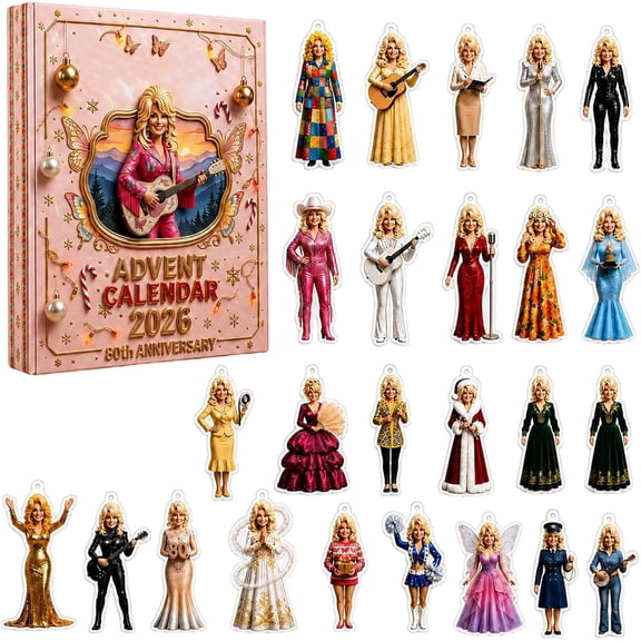 Country Queen Dolly Advent Calendar 2026 - 24 Days Christmas Countdown ...
