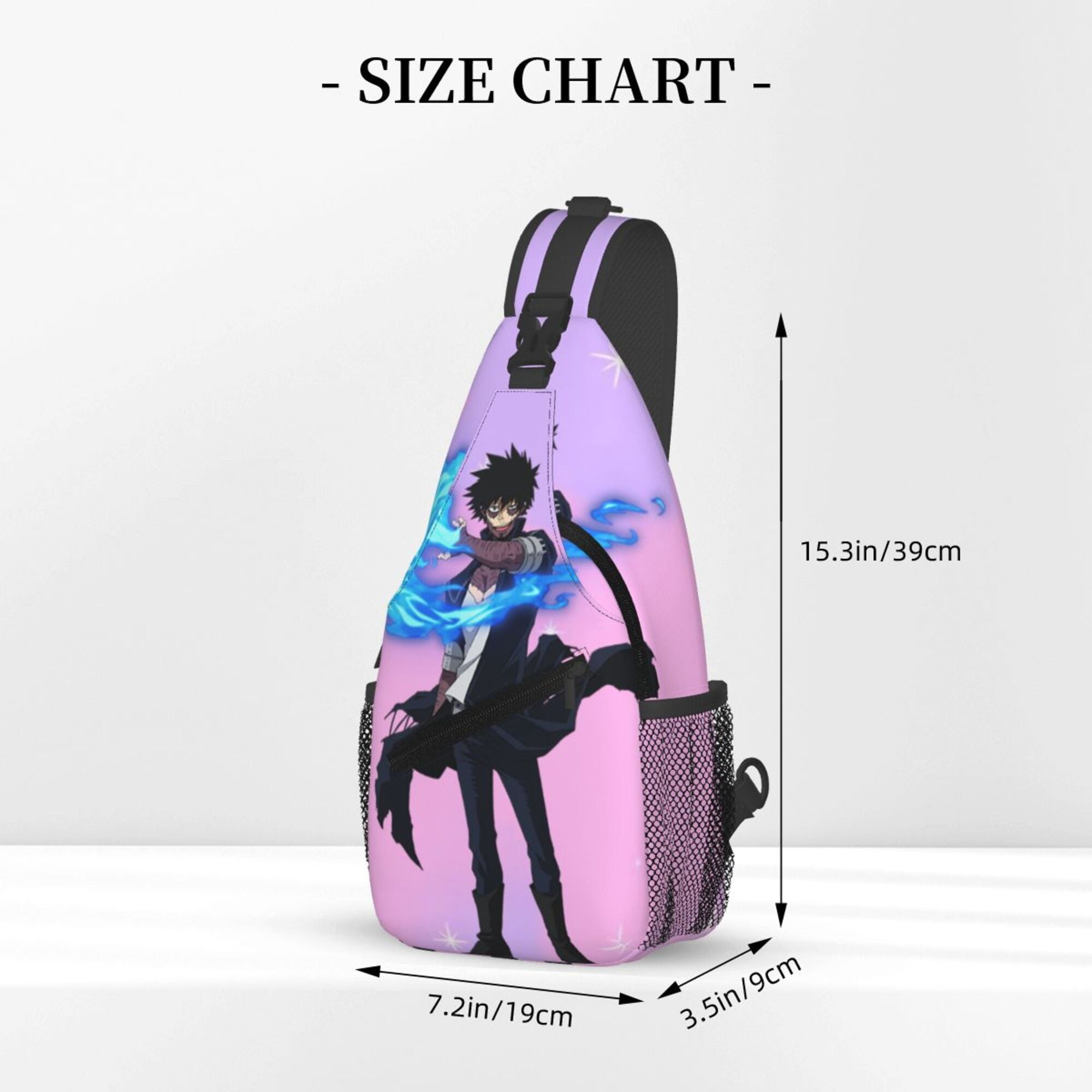 My Hero Academia Dabi Sling Backpack Crossbody Shoulder Bags for Men Women Small Daypacks Chest Bag Hiking Travel Sport Climbing Runners