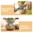 thumbnail image 5 of MEIBUTYUP Stainless Steel Rice Washing Bowl with Fine Mesh Strainer and Nonslip Bottom, Kitchen Colander Set, 5 of 8