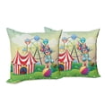 thumbnail image 6 of Ambesonne Colorful Throw Pillow Cover 2 Pack, Clown Inflatable Ball, 16", Multicolor, 6 of 6