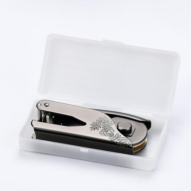 Elodie Metal Letter Embosser Embossing Machine Steel Stamp Hand Tool Stamping Tool Handheld Embosser Press for Crafts Book Name Card A