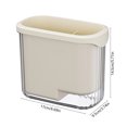 thumbnail image 3 of Fesfesfes Kitchen Drainage Storage Box Plastic Spoon Chopstick Organizer Basket for Utensil Drying Rack Countertop Storage, 3 of 5