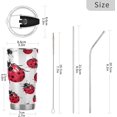 thumbnail image 3 of GZHJMY Ladybug Tumbler Stainless Steel Double Wall Vacuum Reusable Insulated Mug with Straw and Built-in Coaste for Cold and Hot Beverages, 12oz, 3 of 7