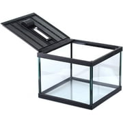 Reptile Amphibians Tank, 7.8x7.8x5.9 inches Terrarium Glass Box for Small Pet, Ventilation Transparency Clearly Visible Habitat
