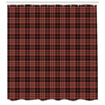 thumbnail image 3 of Ambesonne Tartan Shower Curtain, Plaid Composition Abstract, 69"Wx70"L, Vermilion Maroon, 3 of 3
