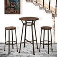thumbnail image 2 of Glitzhome, LLC Glitzhome Farmhouse Rustic Steel with Elm Wood Top Pub Set, 2 of 3
