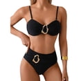 thumbnail image 2 of Tankini para mujer, bikini con escote en V y tirantes, traje de baño dividido, traje de baño dividido, traje de baño de dos piezas para mujer, trajes de baño tankini para mujer, traje de baño de 2 pie, 2 of 7