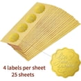 thumbnail image 3 of 25Pcs you are invited Pattern Embossed Seals Round Self Adhesive Gold Foil Embossed Stickers, 3 of 9