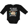 thumbnail image 3 of Inktastic My Great Grandma Loves Me with Sloth and Hearts Boys or Girls Long Sleeve Baby Bodysuit, 3 of 5