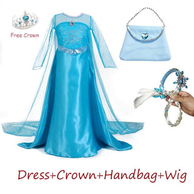 Elsa Frozen Lentejuelas Azul Vestido Para Niños Niña Malla Princesa Navidad Halloween Cosplay Disfraz Wear Terno