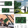 thumbnail image 5 of Jeiento Golf Cart Seat Cover 4 Set with Steering Wheel Cover and Golf Cart Flags St Patrick's Day Clover 2 PCS Small Flag for Golf Cart Universal Seat Blanket Steering Wheel Wrap Cover, 5 of 5