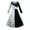 Black, variant on Girls Black White Cruella Costume Dress Halloween Long Sleeve Cosplay Outfits