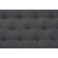 thumbnail image 4 of Baxton Studio Arne Mid-Century Modern Dark Grey Fabric Upholstered Walnut Finished Bench, 4 of 5