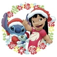 thumbnail image 2 of Girl's Lilo & Stitch Christmas Greetings  Graphic Tee White X Large, 2 of 4
