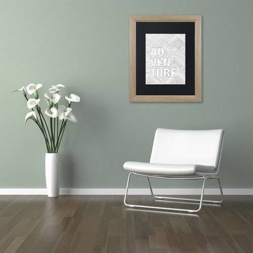 Trademark Fine Art "Letters and Words 20" Canvas Art by Hello Angel, Black Matte, Birch Frame