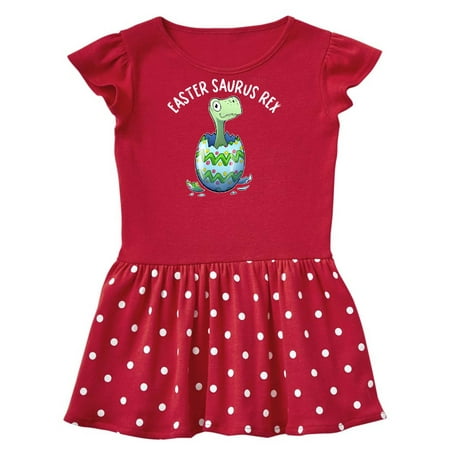 

Inktastic Easter Saurus Rex Dinosaur Hatching Easter Egg Gift Toddler Girl Dress
