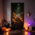 thumbnail image 4 of Giant Halloween Door Cover, Festive Holiday Outdoor Indoor Decorations for Porch Wall Window Party Supplies, Halloween Decor (H), 4 of 5