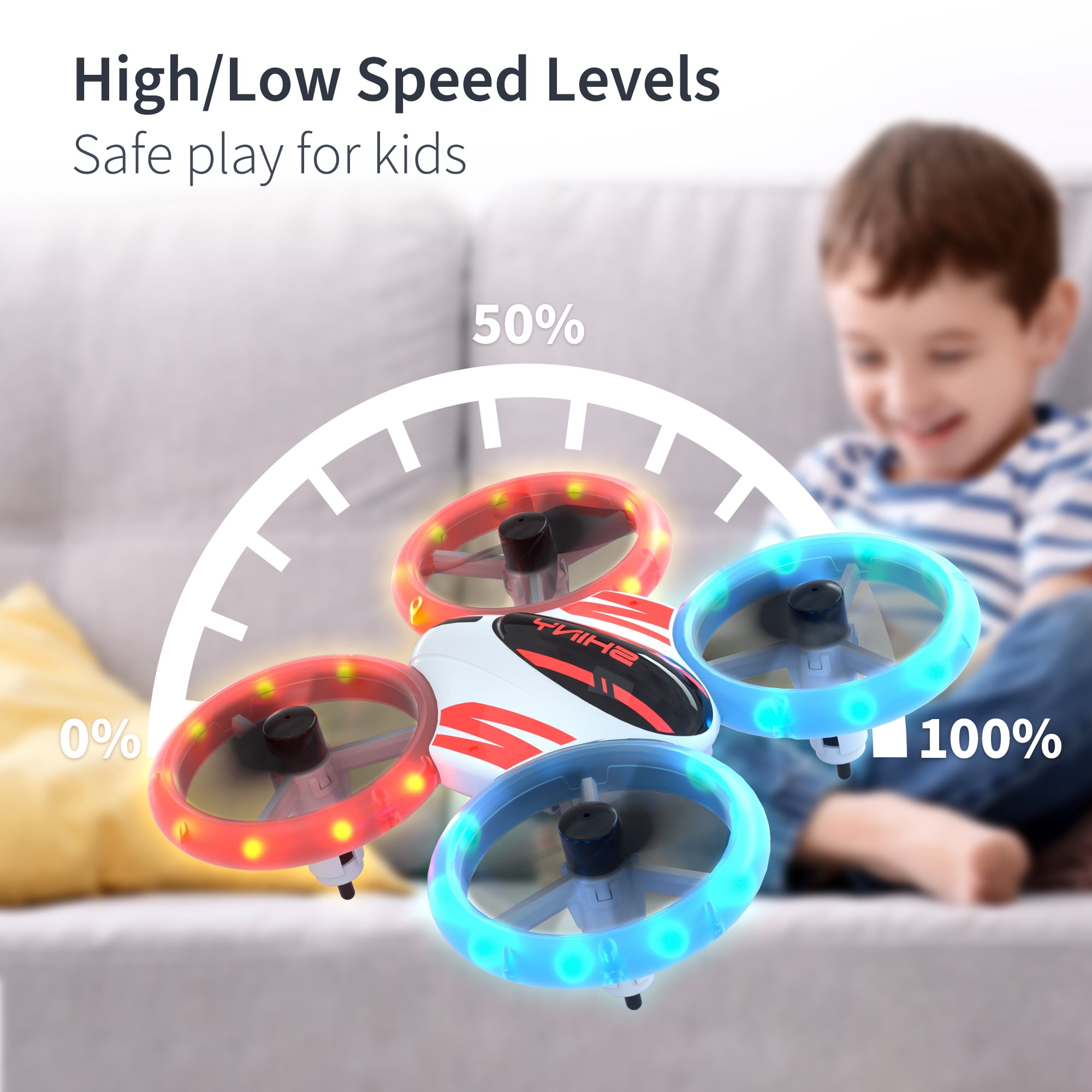 Deerc DC11(OG) Mini Drone for Kids and Beginners, 3 Batteries, Orange