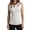 White, variant on Womens One Shoulder Tops Sleeveless Metal Grommet Eyelet Ruched Slim Fit Tanks T Shirts Sexy Punk Y2k Summer Fashion Gray M