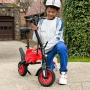 Jetson LX10 Electric Bicycle Ride On, 260 Lb. Weight Limit, Ages 12+, Red, 10 In., Wheel, 250-Watt Motor, Foldable, Head Light, Twist Throttle, Hand Brake, Top Speed: 15.5 MPH and 4 Hour Charge Time