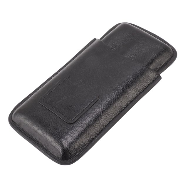 Estuche Para Cigarros De Cuero Suave, Estuche De Viaje Para 3 Cigarros, Tecnología De Costura, Bolsillo Frontal Con Cortador, Soportes De Cuero, Accesorio De Viaje Forrado De
