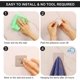 thumbnail image 5 of Ganchos adhesivos de alta resistencia para colgar en la puerta de la toalla de pared, soportes impermeables de acero inoxidable para colgar ropa, gancho de baño, paquete de 4, 5 of 5