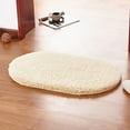 thumbnail image 6 of D-GROEE Oval Shape Bath Rugs Extra Soft Fluffy and Absorbent Polyester Shag Rug, Non-Slip Runner Carpet for Tub Bathroom Shower Mat, Durable Thick Area Rugs, 6 of 7