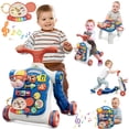 thumbnail image 1 of Push Walkers QDRAGON 5 en 1 para bebés de 12 meses o más, color azul marino, 1 of 9