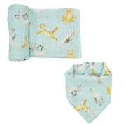 Swaddle & Bandana Bib Set - Yoga Cat