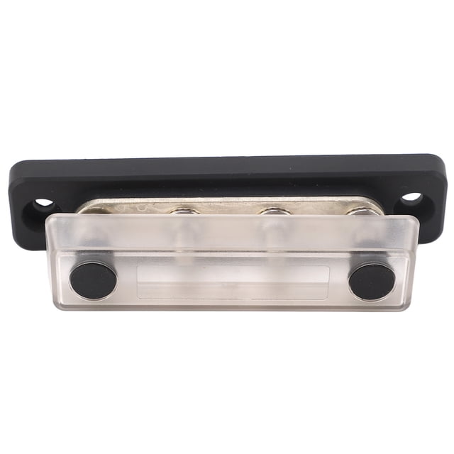 Bloque de empalme de batería bloque de distribución de energía de terminal 4 postes M5 48V DC 100A Base de ABS retardante de llama con cubierta transparente para barco para RV ANGGREK Otros