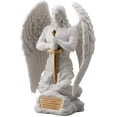 thumbnail image 3 of Veronese Design 9.1 Pouces Monument Archange de Prière Saint Michel Marbre Finition Blanche Dorée Statue d'Ange, 3 of 4