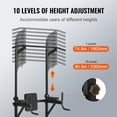 thumbnail image 3 of VEVOR Power Tower Dip Station, 10-Level Height Adjustable Pull Up Bar Stand, Multi-Function Home Gym Strength Training Fitness Workout Equipment with 7-Level Adjustable Backrest, PU Elbow Pads, 440LBS, 3 of 9