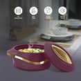 thumbnail image 2 of Casserole Set Kitchen Item Pearl Inner Stainless Steel Casserole Set of 1 1500 ml Maroon, 2 of 6