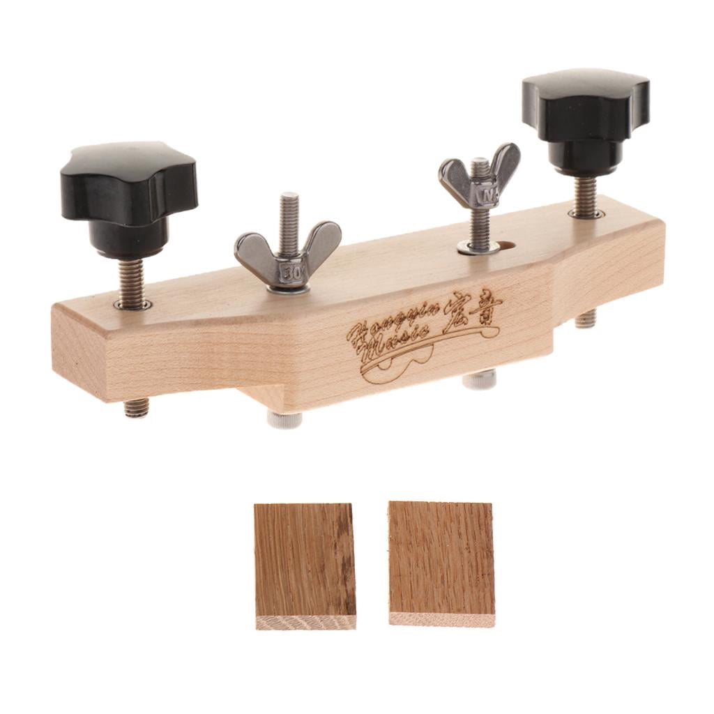 LeeQinersw Maple Wood Guitar Bridge Clamp Set for Acoustic Guitars Repair Maintenance Tool