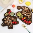 thumbnail image 5 of Wooden Christmas Fruit Dinner Plate - Cute Home Made Serving Tray for Holiday Gatherings Divided Design for Cakes and Desserts Unique Christmas Tree Shaped Fruit Plate, 5 of 6