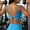 Blue, variant on Womens Yoga Bra Double Strap Twist Back Sports Bra High Elastic Shock Absorbing Fitness Gym Active Wear(Without pads)
