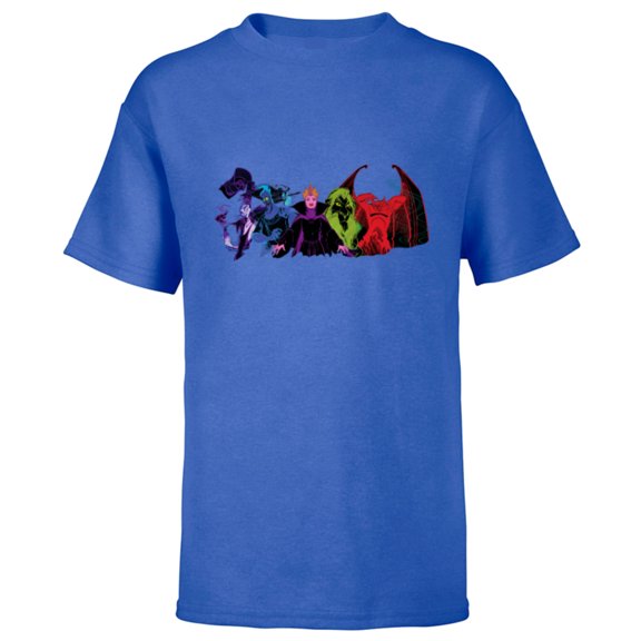 Disney Villains Squad Wickedly Chaotic Colors Anti-Love - Short Sleeve T-Shirt for Kids - Customized-Royal