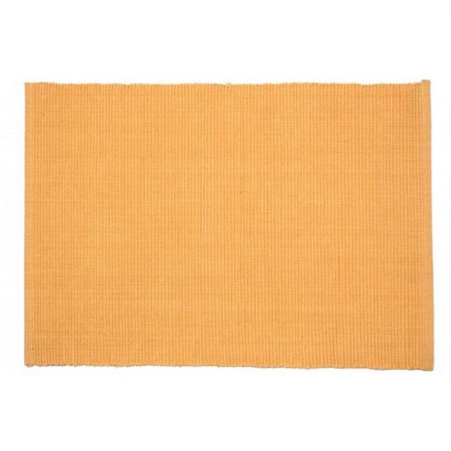 AG-01312S-4 19 in. Ribbed Placemats, Golden Yellow - Set of 4