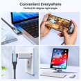 thumbnail image 5 of Zeroneteck Cable Usb C A Usb C (Paquete De 2 De 6.6 Pies) Cable De Monitor Usb C 4K Ángulo Recto Uhd Usb Tipo C Salida De Video 20 Gbps 100 W Carga Rápida Para Macbook Dell Lg Hp Kyy Arzopa Forhelp, 5 of 5