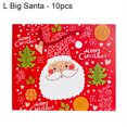 thumbnail image 2 of Zues 10Pcs/Set Beautiful Bright-colored Gift Bag Paper Creative Santa Claus Pattern Gift Pouch for Party, 2 of 7