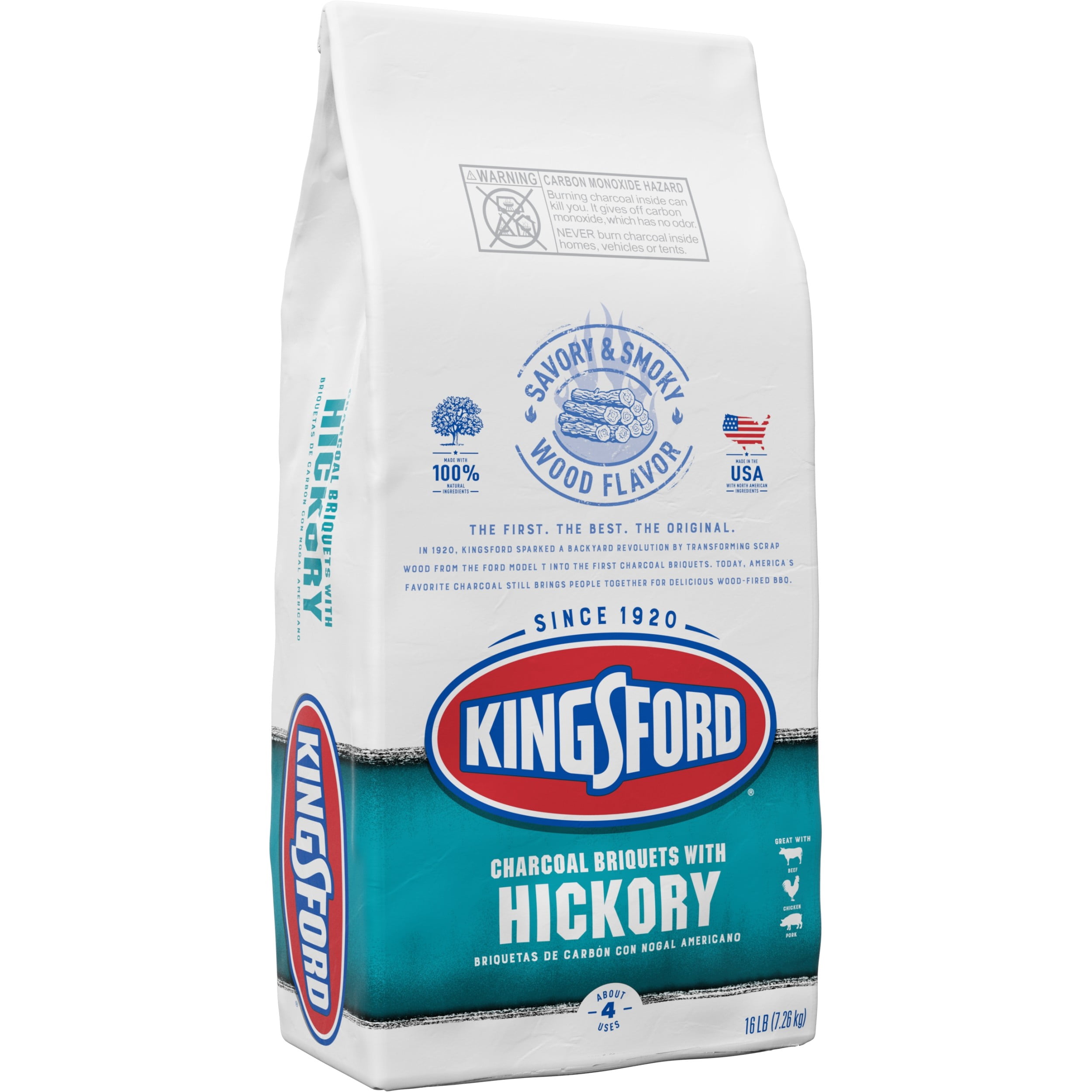 Kingsford Original Charcoal Briquets with Hickory, 16 Pounds Walmart