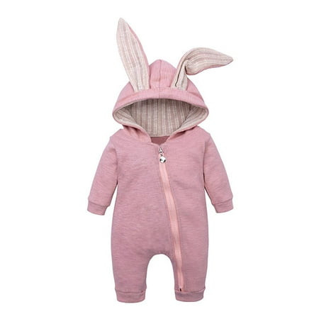 

PBaeM Baby Girls Babygrows Circular Collar Floral Print Bodysuits Long Sleeves Loose Jumpsuit