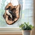 thumbnail image 1 of Adornos colgantes de pájaros de estilo rural, de madera 2D, para pared, como regalo para los amantes de las aves., 1 of 5
