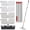 White & Gray, variant on Microfiber Flat Mop Set, Wet & Dry Use, 58" Adjustable Handle, 2 Washable Pads & Base