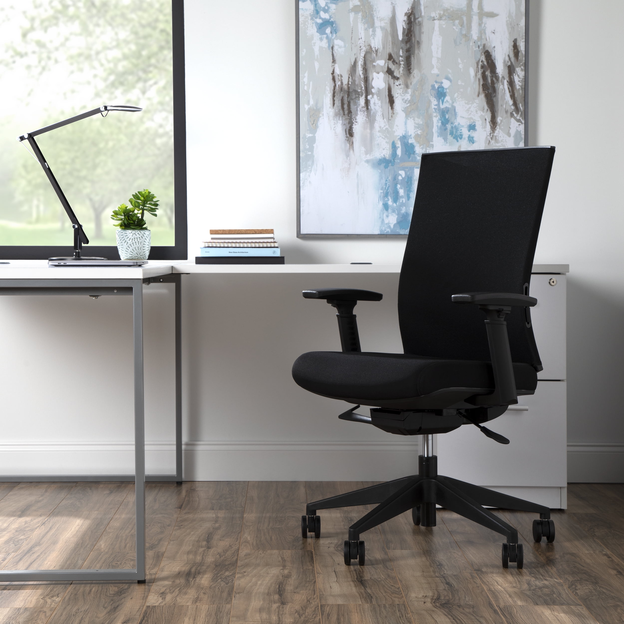 HON Basyx Movement Commercial-Grade Mesh Task Chair, Office Chair, in Black (BSX170VA10T)