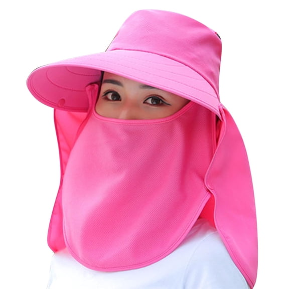 Unisex Full Coverage Sun Protection Hat with Face Mask & Neck Flap, Wide Brim Quick-Dry Breatha UV Shield for Hiking, Gardening, Outdoor Adventures