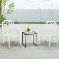 thumbnail image 4 of Costway 2 PCS Patio Cast Aluminum Dining Chairs Armrests Outdoor Stackable White, 4 of 10