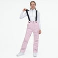 thumbnail image 5 of HCNTES Kids Waterproof Snow Bibs Toddler Boys Girls Ski Pants with Adjustable Shoulder Straps Warm Winter Wear(Light Pink,S), 5 of 7